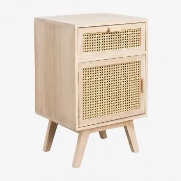 Comodino con portaoggetti in legno Ralik Design Legno Naturale - Sklum