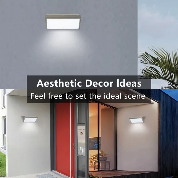 Brilagi-LED Lampada da parete esterna con sensore TRIANGLE LED/20W/230V grigio I