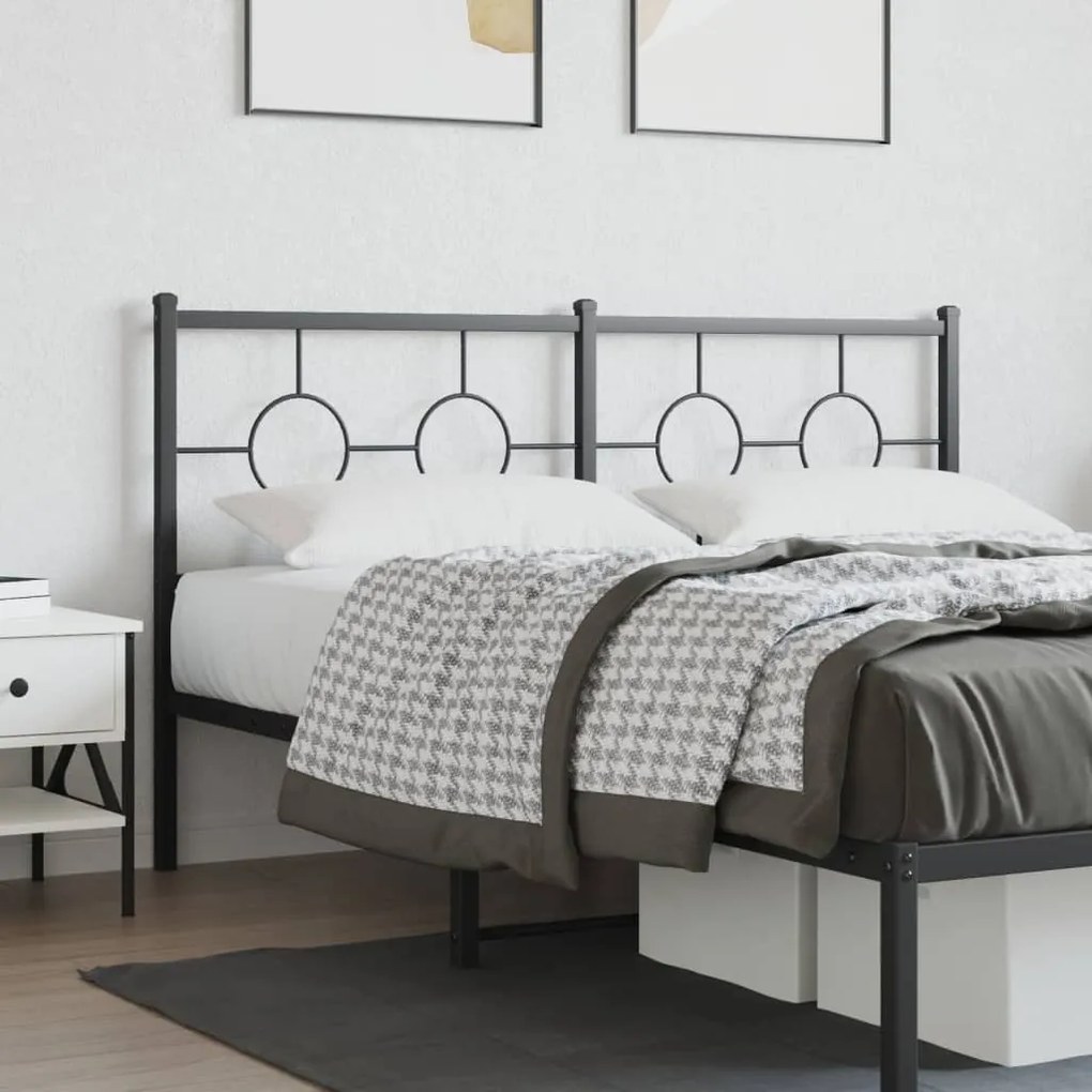 Testiera İn Metallo Nero 150 Cm /