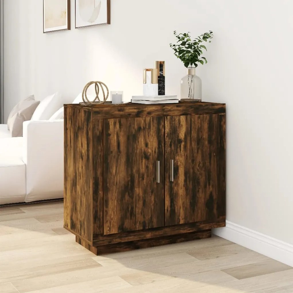 Credenza rovere anticato 80x40x75 cm in legno multistrato