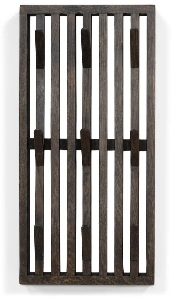 Attaccapanni da parete marrone scuro in rovere massiccio 24 cm Parco – Spinder Design