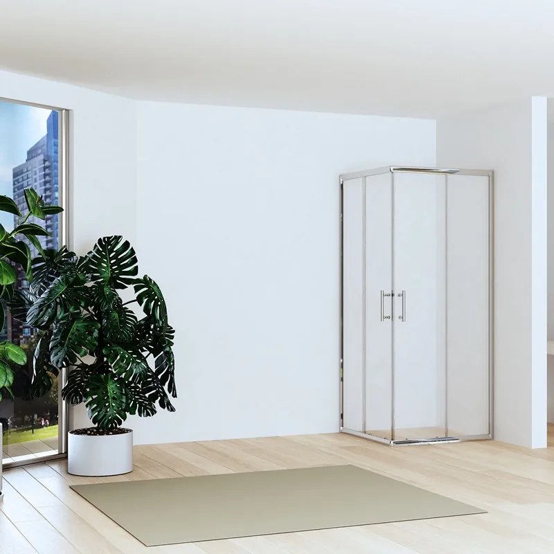 Kamalu - Box doccia 80x80 angolare altezza ridotta 170cm | CHIARA EDGE-R