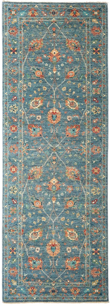 Samarkand Tappeto orientale 90x250 Grigio (Pakistan) Annodato A Mano