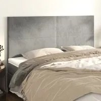 Testiere 4 pz Grigio Chiaro 100x5x78/88 cm in Velluto