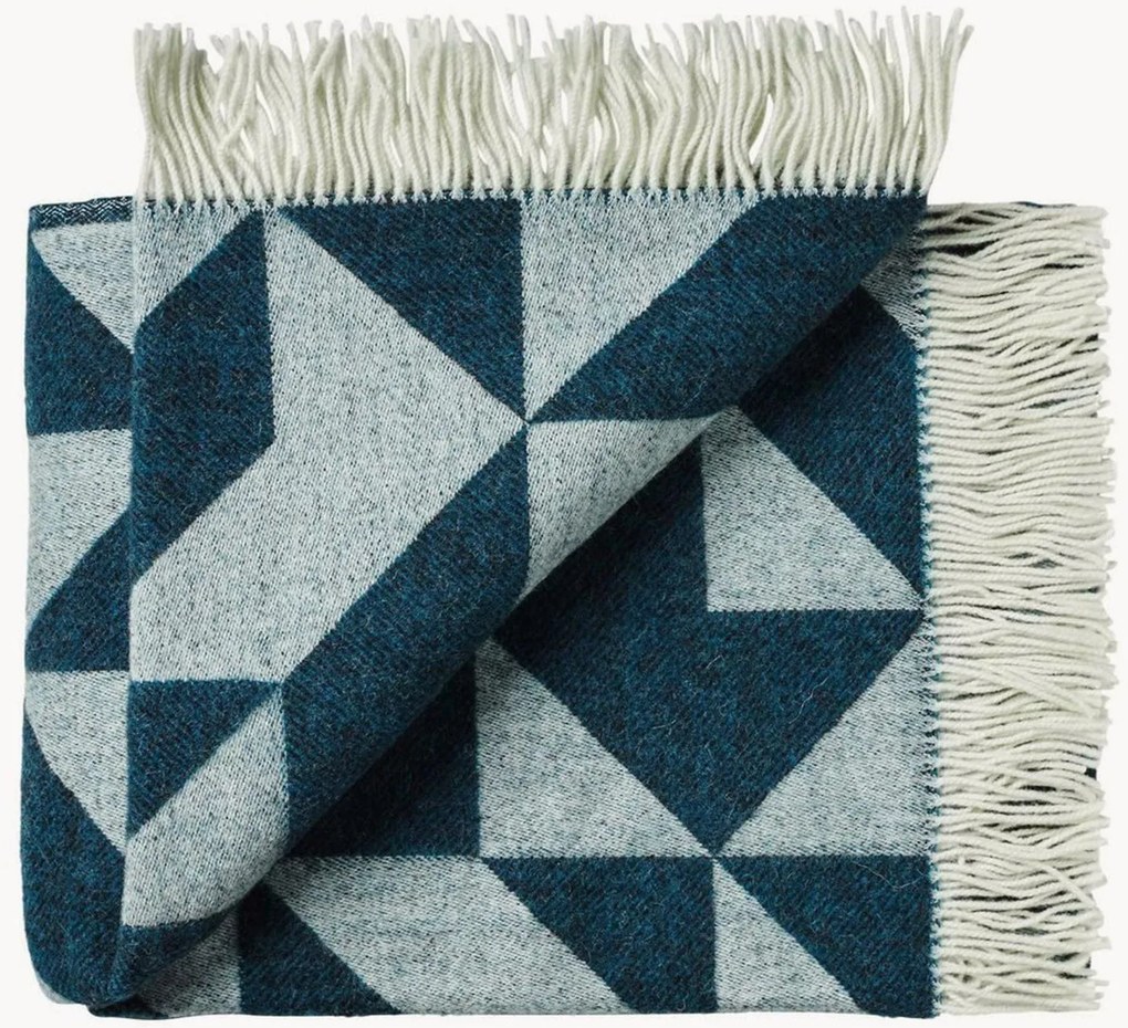 Coperta in lana con frange Twist