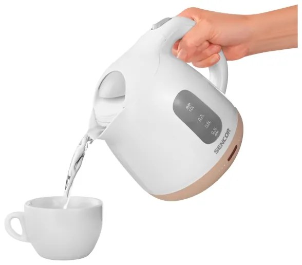 Sencor - Bollitore 1 l 1100W/230V bianco/rosa