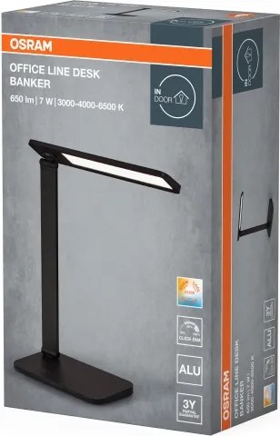 Osram - Lampada da scrivania LED dimmerabile OFFICE LINE LED/7W/230V nera