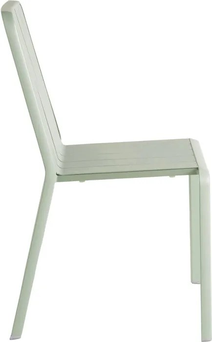 Sedia da giardino Idaho NATERIAL, struttura e seduta in alluminio verde chiaro