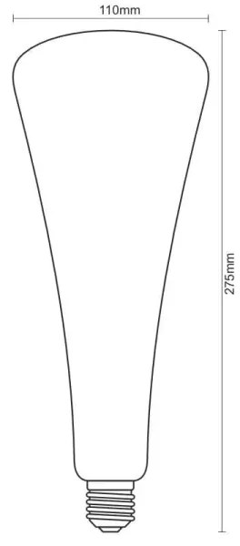 Lampadina LED FILAMENT SHAPE T110 E27/5W/230V 1800K viola