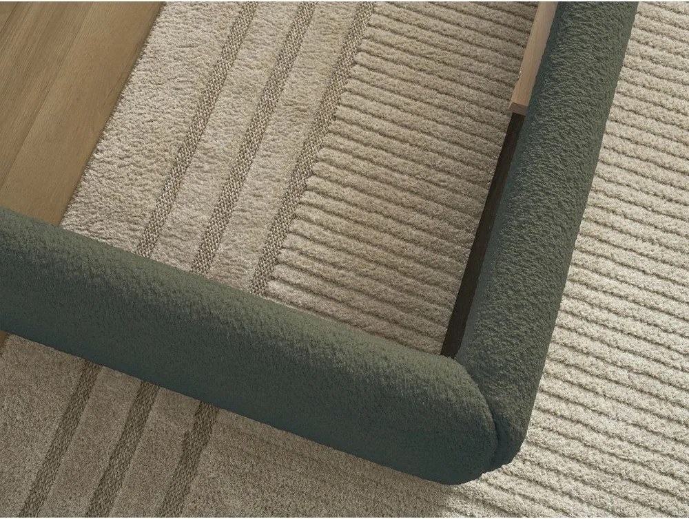 Letto matrimoniale imbottito verde scuro con contenitore/senza testiera con rete inclusa 160x200 cm Inera – Bobochic Paris