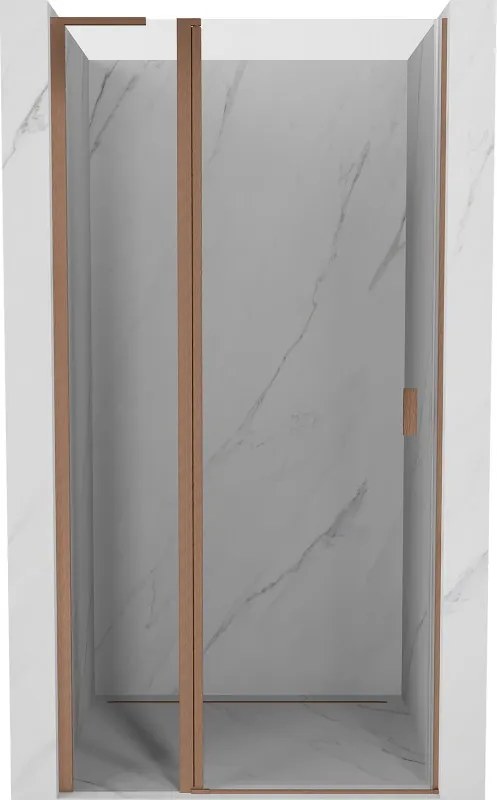 Mexen Mist L porte doccia a battente 120 cm, trasparente, rame spazzolato - 8A4L-120-000-65-00