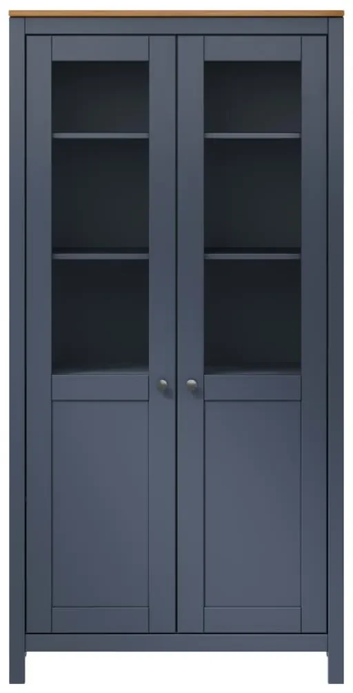 Credenza alta hill grigia 85x37x170,5 cm in legno di pino