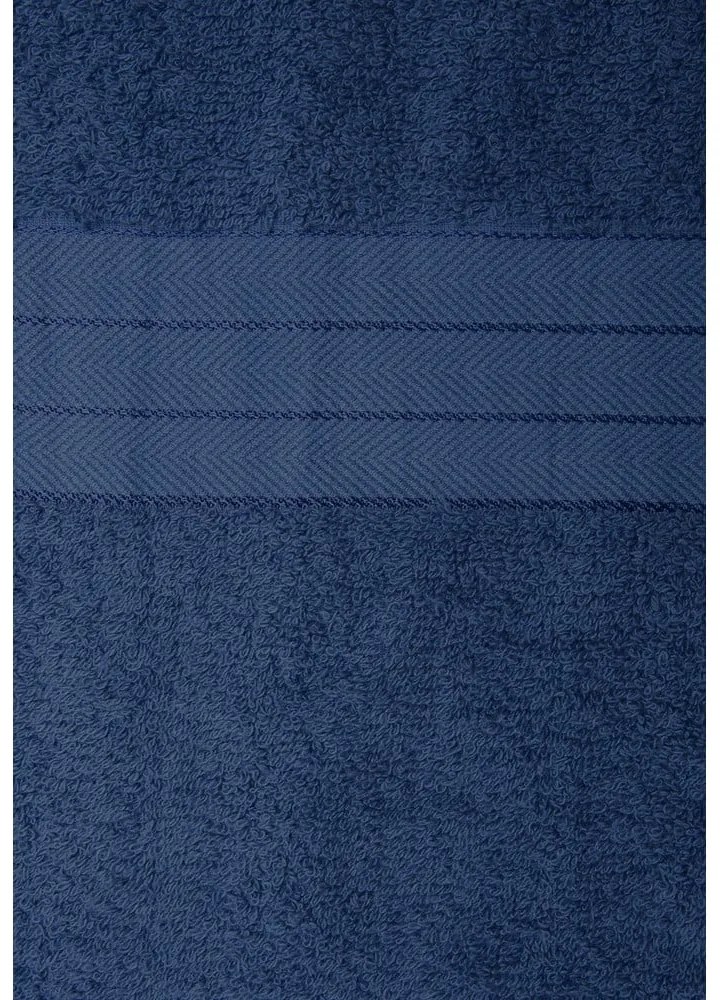 Set di 4 asciugamani in cotone blu scuro 50x100 cm - Good Morning