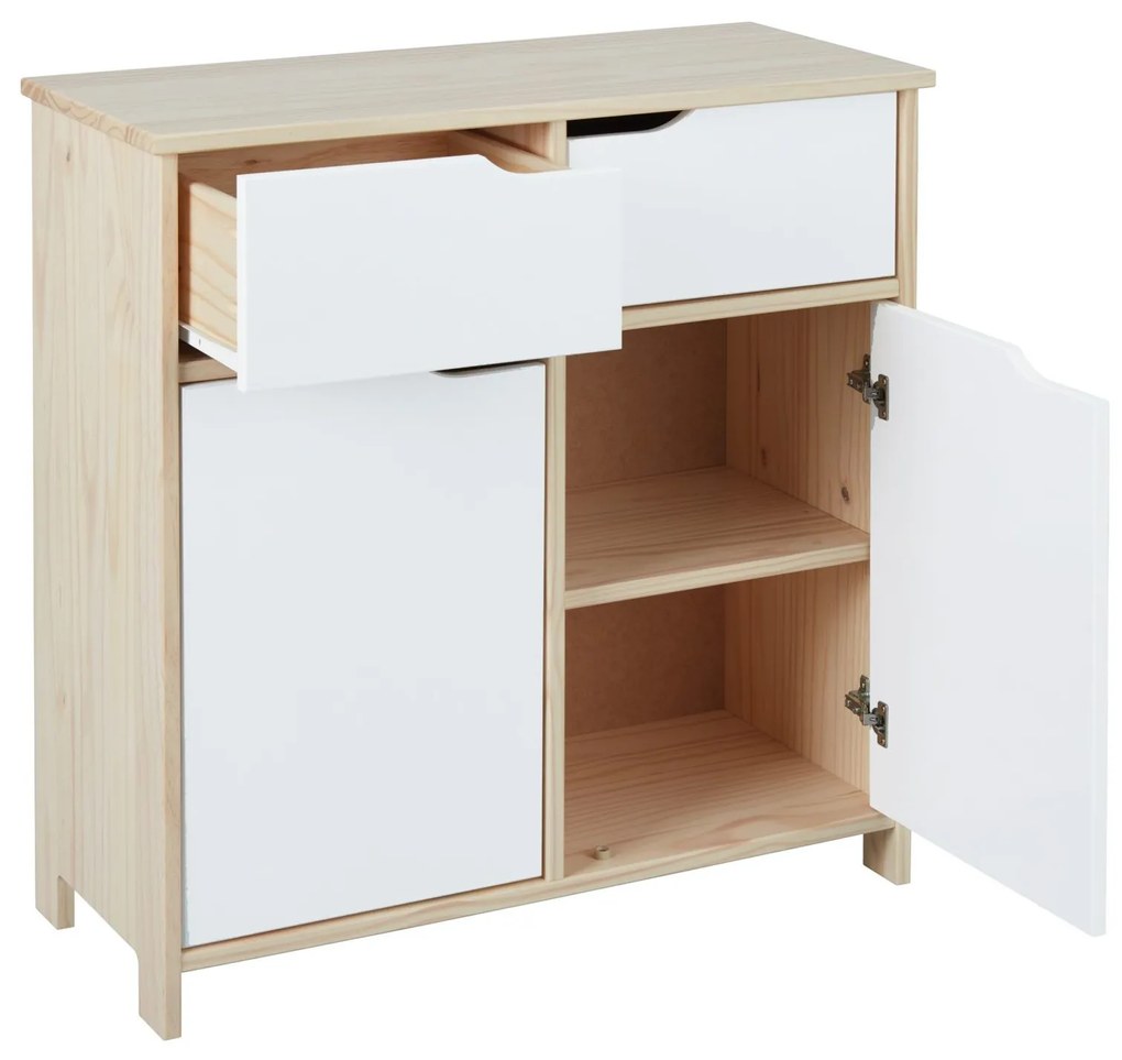 Credenza 2 ante 2 cassetti in legno massello acero