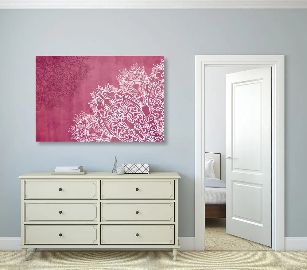 Quadro su tela – Elementi di Mandala floreale