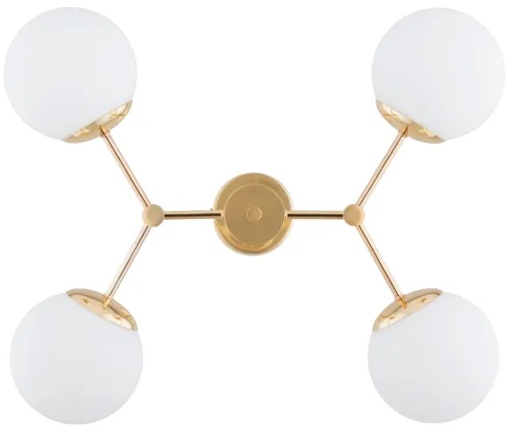 Lampadario on a pole FOTON 4xE14/40W/230V oro/bianco