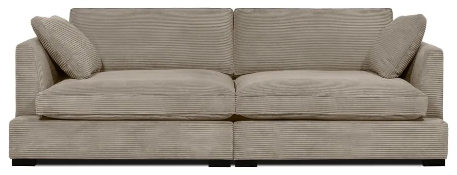 Divano in velluto a coste beige 236 cm Mobby - Scandic
