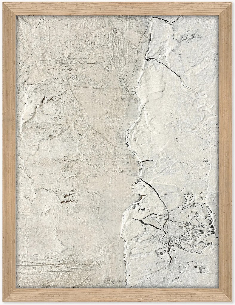 Stampa su tela incorniciata dipinta a mano White Surface