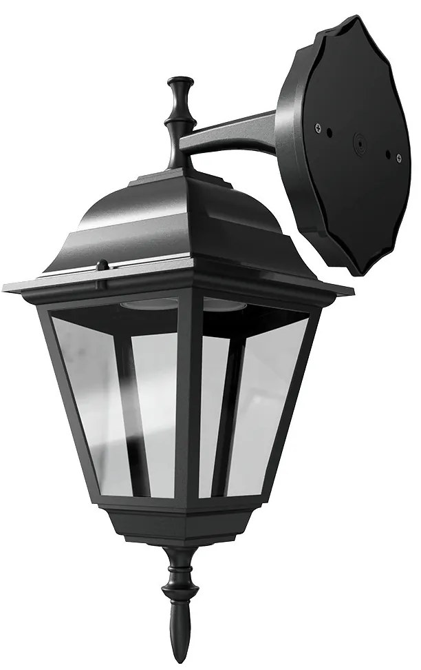 Applique Lanterna da Esterno IP54 E27 Nera - Serie ALFIERI 1B