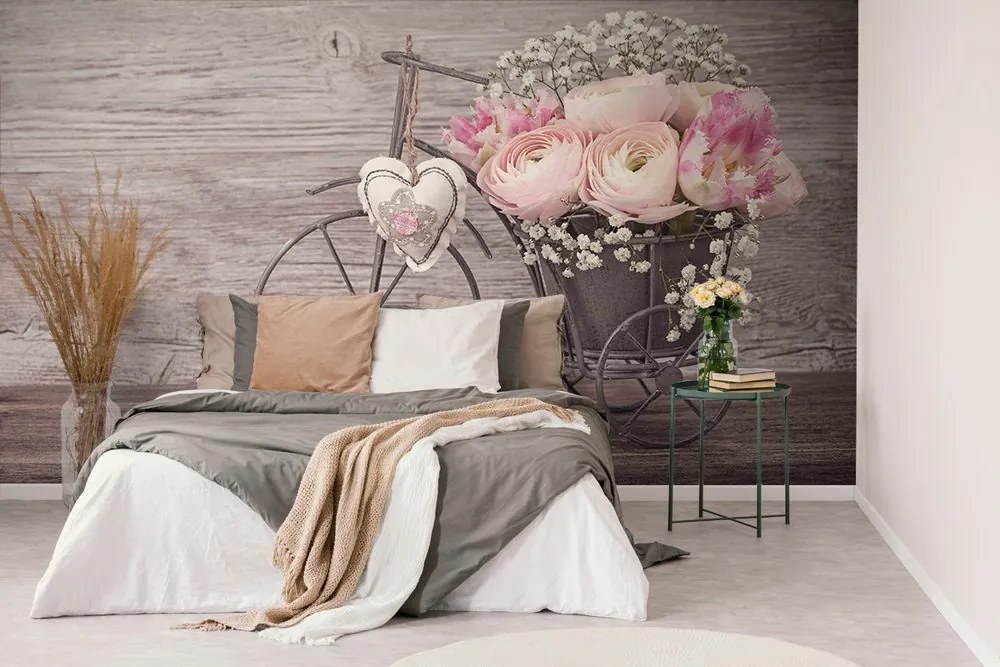 Carta da parati – Fiori in vaso vintage