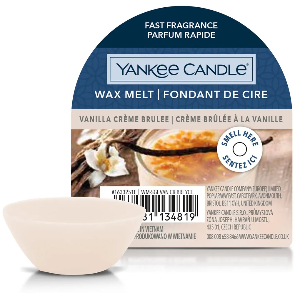 Vanilla Creme Brulée, cera Yankee Candle per bruciatore