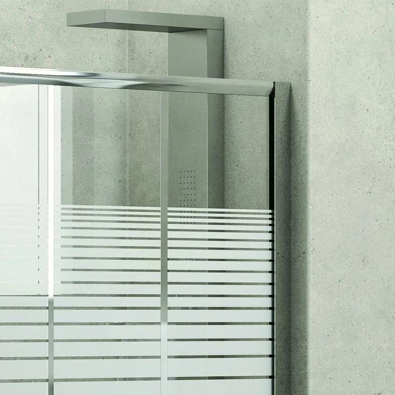 Kamalu - porta doccia 105cm vetro serigrafato altezza 180cm kp3000