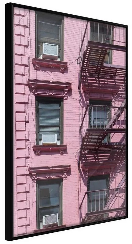 Poster  Pink Facade  Cornice Quadri Cornice nera, Larghezza x Altezza Home decor 30x45