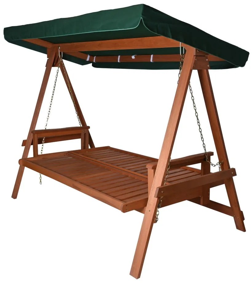 Altalena da giardino in legno verde Vegas Lux - Rojaplast