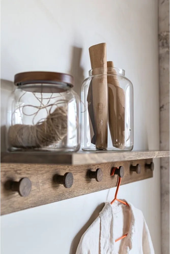 Appendiabiti da parete in rovere marrone con ripiano 90 cm Showcase - Mette Ditmer Denmark