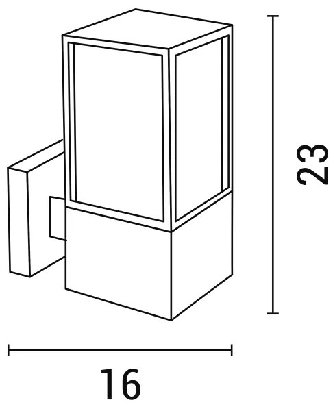 Applique da esterno 1xE27/12W/230V IP44 antracite