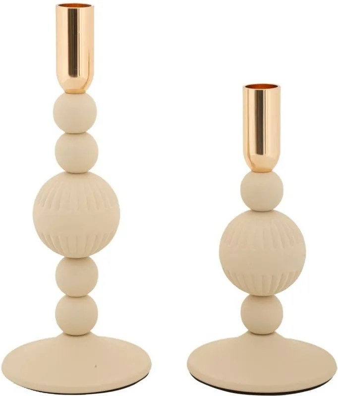 Portacandele in set in metallo 2 pz Aster – Mauro Ferretti