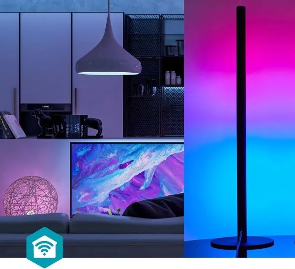 Nedis WIFILD10RGBW-SADA 2xLED RGBIC lampada da tavolo LED 36W 2700-6500K+DO