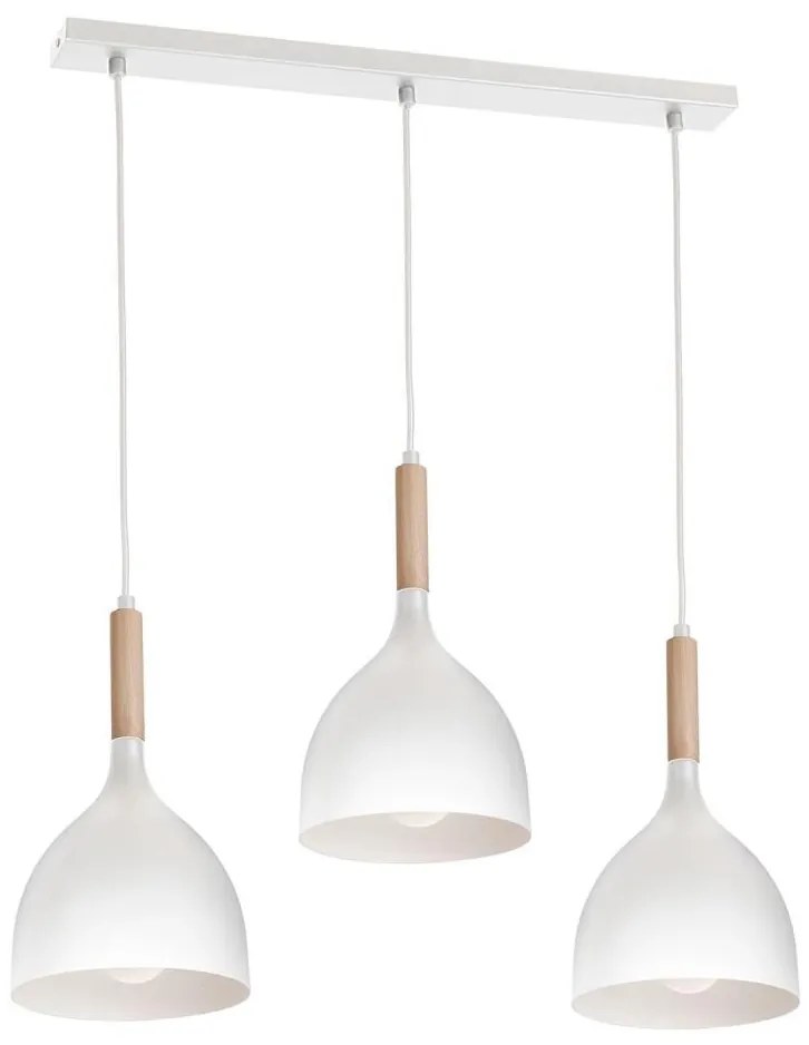 Lampadario a sospensione con filo NOAK WOOD 3xE27/60W/230V