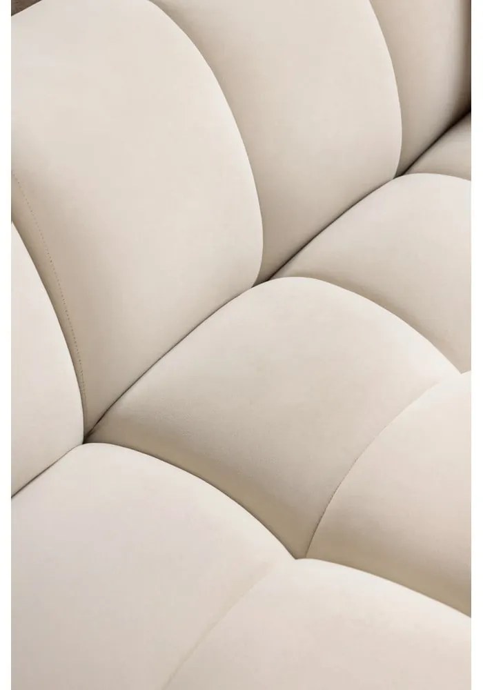 Divano angolare grigio (con penisola a destra e chaise lounge) con rivestimento in velluto Cube – Bonami Selection