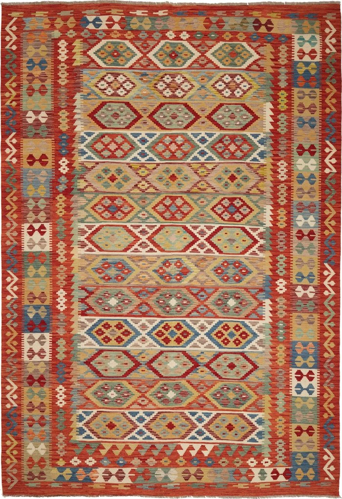 Kilim Tappeto 290x210 (Pakistan) Tessuto A Mano