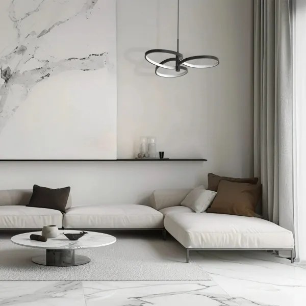 Lampadario LED a sospensione con cavo RIBBON LED/25W/230V 4000K nero