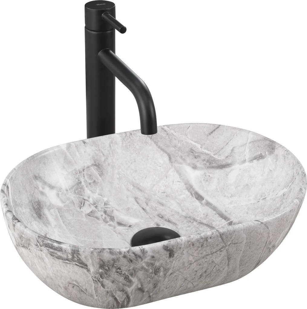 Lavabo da appoggio Rea AMELIA MINI STONE MATT