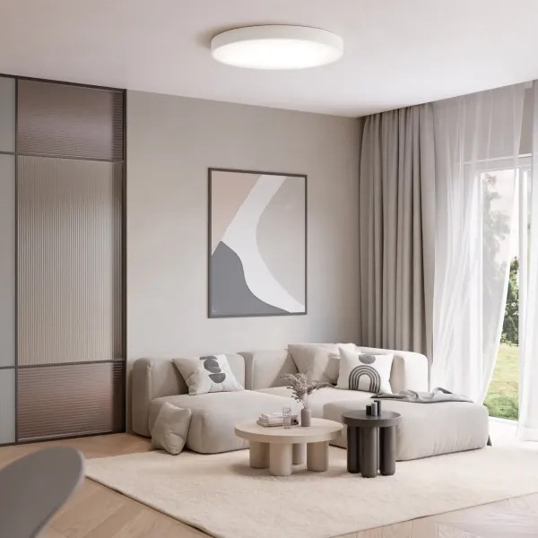 Plafoniera con sensore CLEO 5xE27/24W/230V, diametro 60 cm, bianca