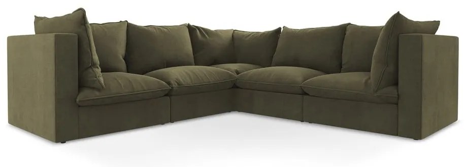 Divano angolare color kaki Manao – Makamii