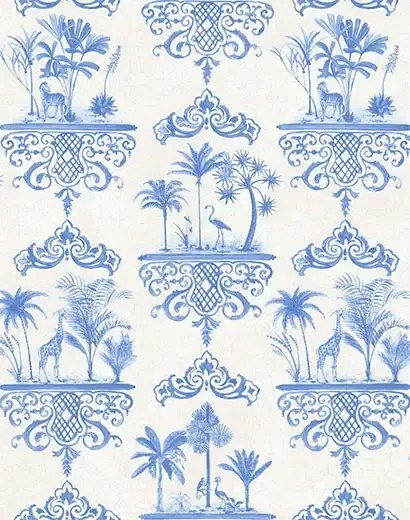 Cole & Son Carta da parati Rousseau - Cobalt Blue