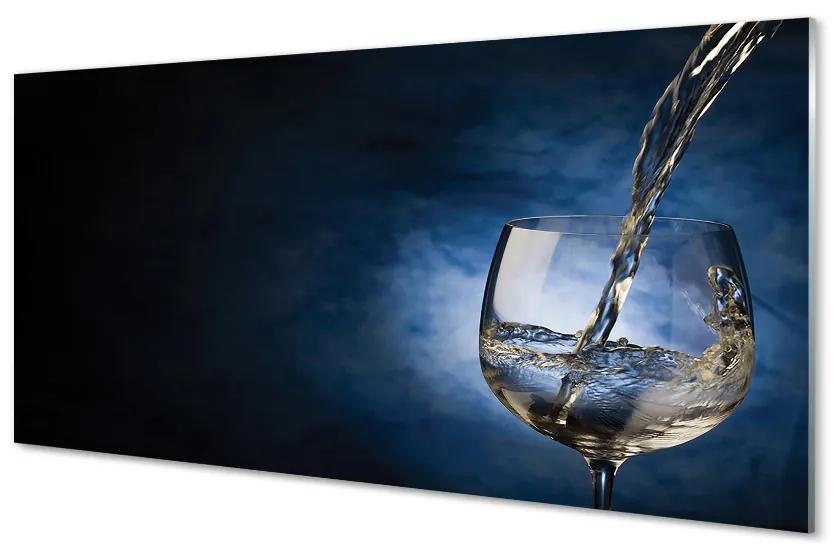 Quadro acrilico Bicchiere di vino bianco 100x50 cm