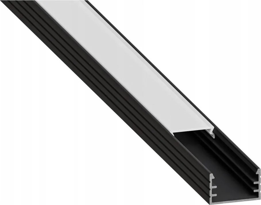 Profilo da incasso per strisce LED 1 m nero/bianco