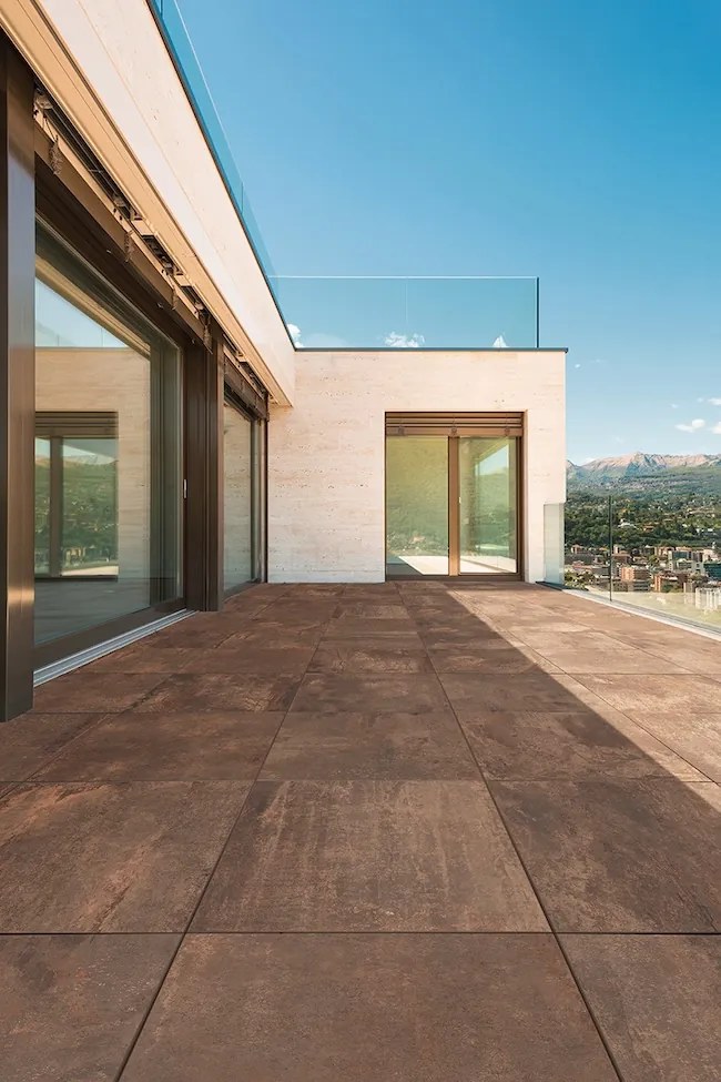 Gres Porcellanato Effetto Metallo Ossidato Corten 80X80 - Efrt050