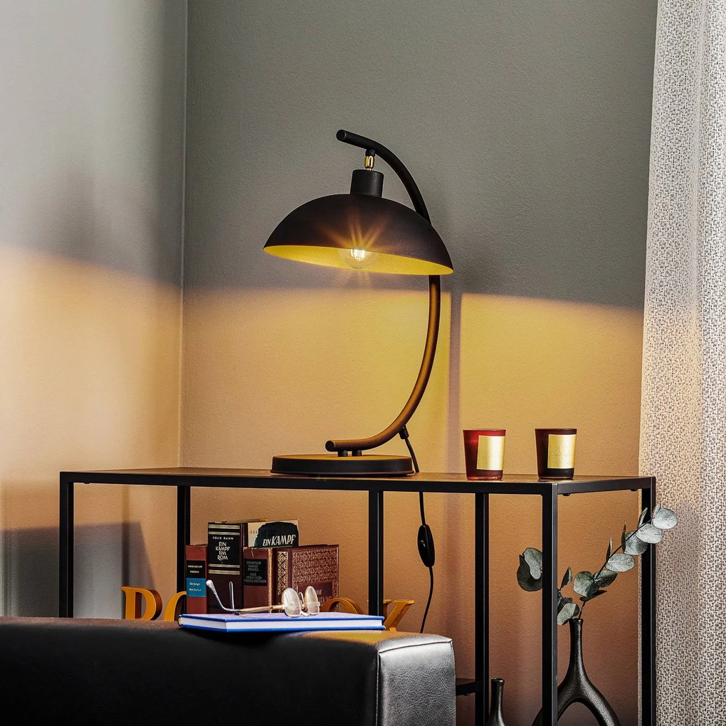 Lampada da tavolo 1036 ALDEX, Nero, Soggiorno / Sala da pranzo, Metallo, Lampada da tavolo