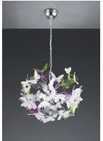 Sospensione Butterfly 4xG9 Cromo Farfalle Multicolor 50 cm Trio Lighting