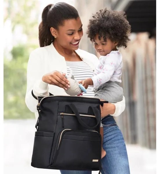 Skip Hop - Zaino fasciatoio MAINFRAME nero per passeggino