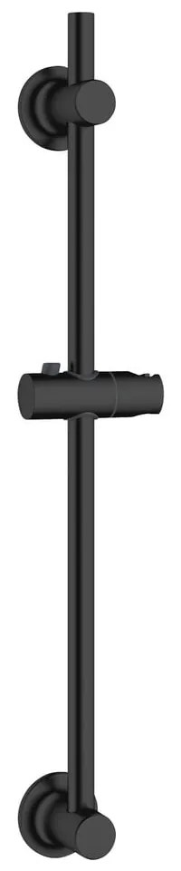 Asta per doccia senza foratura nera in acciaio inox con supporto scorrevole 70 cm – Wenko