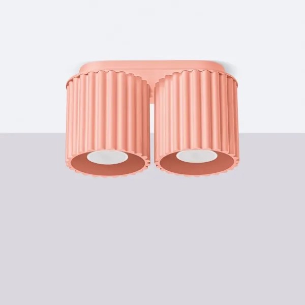 Sollux SL.1825 - Faretto AURA 2xGU10/10W/230V rosa