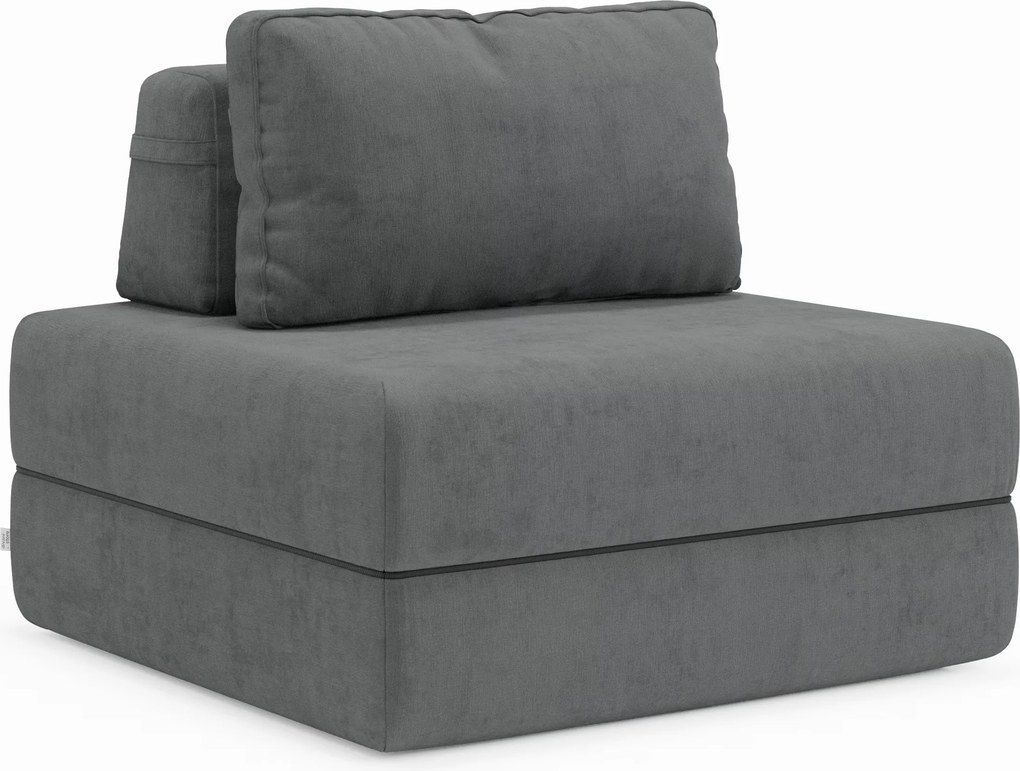 Rift poltrona letto con materasso alto 24 cm e memory foam - schienale mobile e tessuto smacchiabile T31