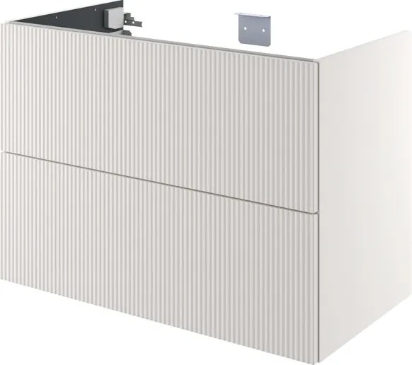 Mobile da bagno porta lavabo Neo Groove L90 X P48 X H70 due cassetti lino